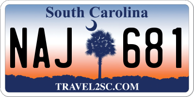 SC license plate NAJ681