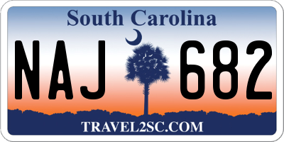 SC license plate NAJ682