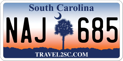 SC license plate NAJ685