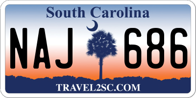 SC license plate NAJ686