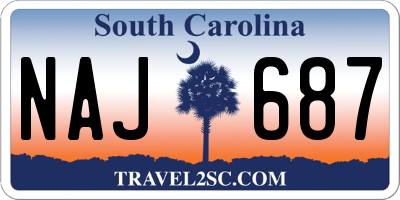 SC license plate NAJ687