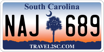 SC license plate NAJ689