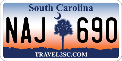 SC license plate NAJ690