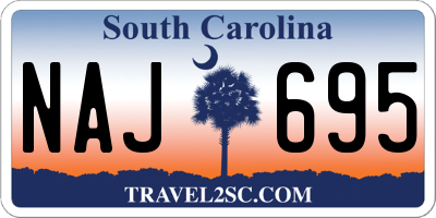 SC license plate NAJ695
