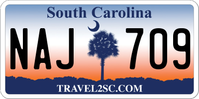 SC license plate NAJ709
