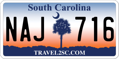 SC license plate NAJ716