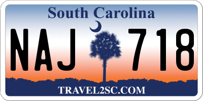 SC license plate NAJ718