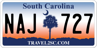SC license plate NAJ727