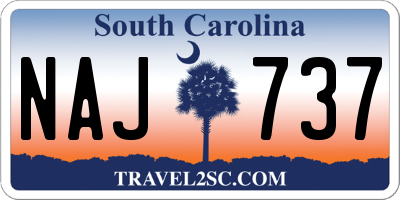 SC license plate NAJ737