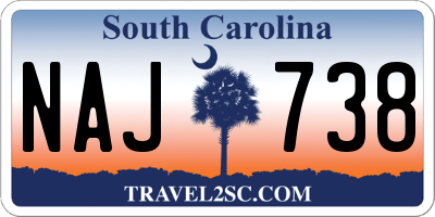 SC license plate NAJ738