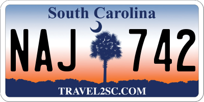 SC license plate NAJ742