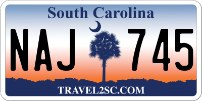 SC license plate NAJ745