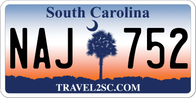 SC license plate NAJ752