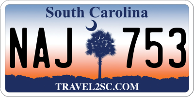 SC license plate NAJ753