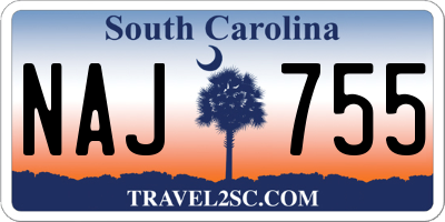 SC license plate NAJ755