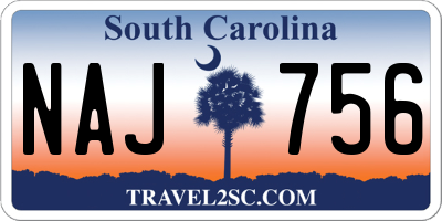 SC license plate NAJ756