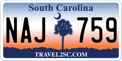 SC license plate NAJ759