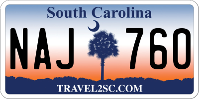 SC license plate NAJ760