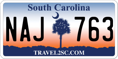 SC license plate NAJ763