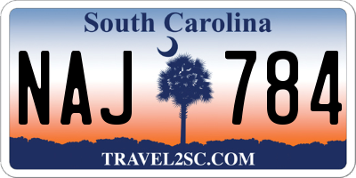 SC license plate NAJ784
