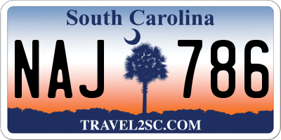 SC license plate NAJ786