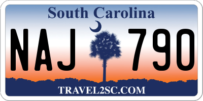 SC license plate NAJ790