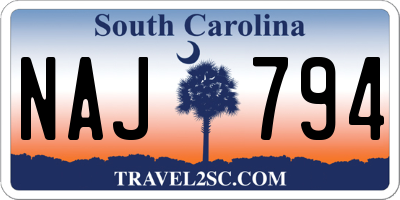 SC license plate NAJ794