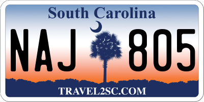 SC license plate NAJ805
