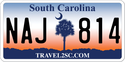 SC license plate NAJ814