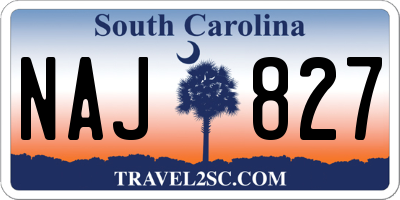 SC license plate NAJ827
