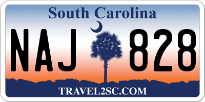 SC license plate NAJ828