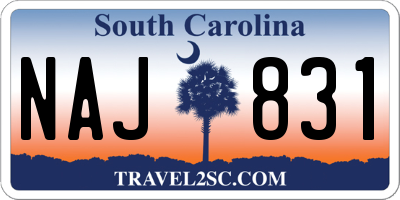 SC license plate NAJ831