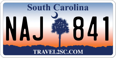 SC license plate NAJ841