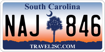 SC license plate NAJ846