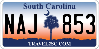 SC license plate NAJ853