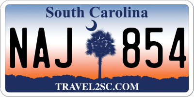 SC license plate NAJ854