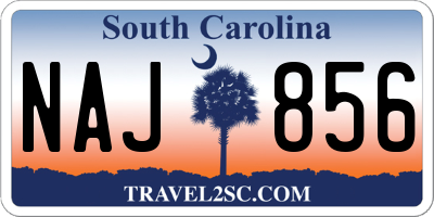 SC license plate NAJ856