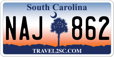 SC license plate NAJ862