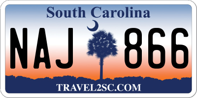 SC license plate NAJ866