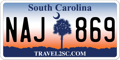 SC license plate NAJ869