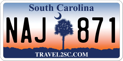 SC license plate NAJ871