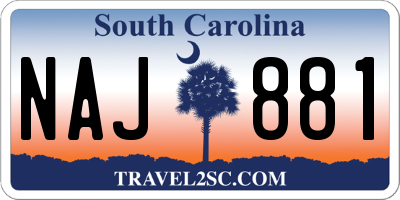 SC license plate NAJ881