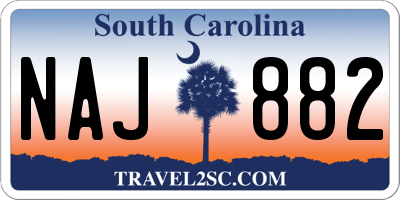 SC license plate NAJ882