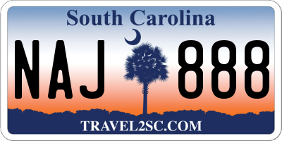 SC license plate NAJ888
