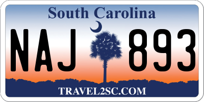 SC license plate NAJ893