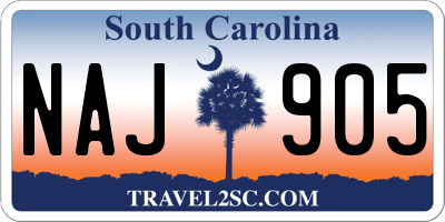SC license plate NAJ905