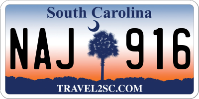 SC license plate NAJ916