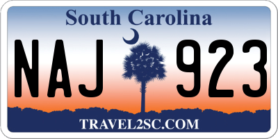 SC license plate NAJ923