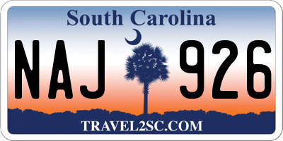SC license plate NAJ926