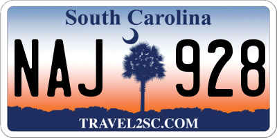 SC license plate NAJ928